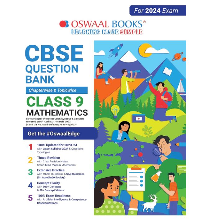 Oswaal CBSE Class 9 Mathematics Question Bank (2024 Exam)